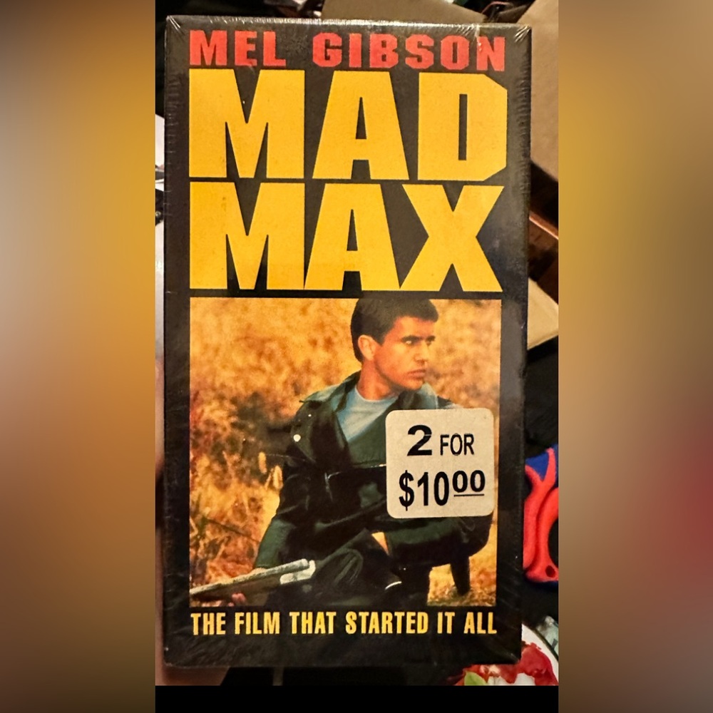 New Sealed MAD MAX VHS Blockbuster Mel Gibson Cult Classic 1979 Dystopia Orion